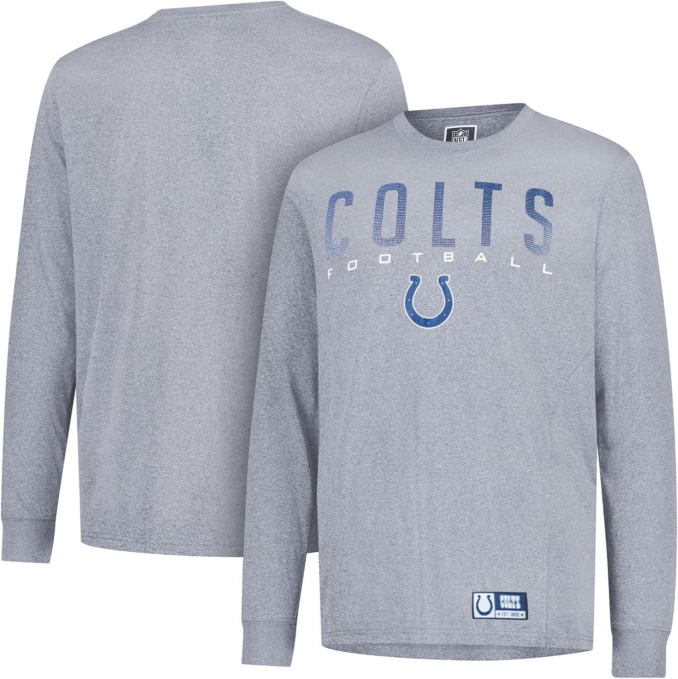 Ultra Game NFL Official Adults Super Soft Game Day Long Sleeve T-Shirt - Unisex Indianapolis Colts|Indianapolis Colts