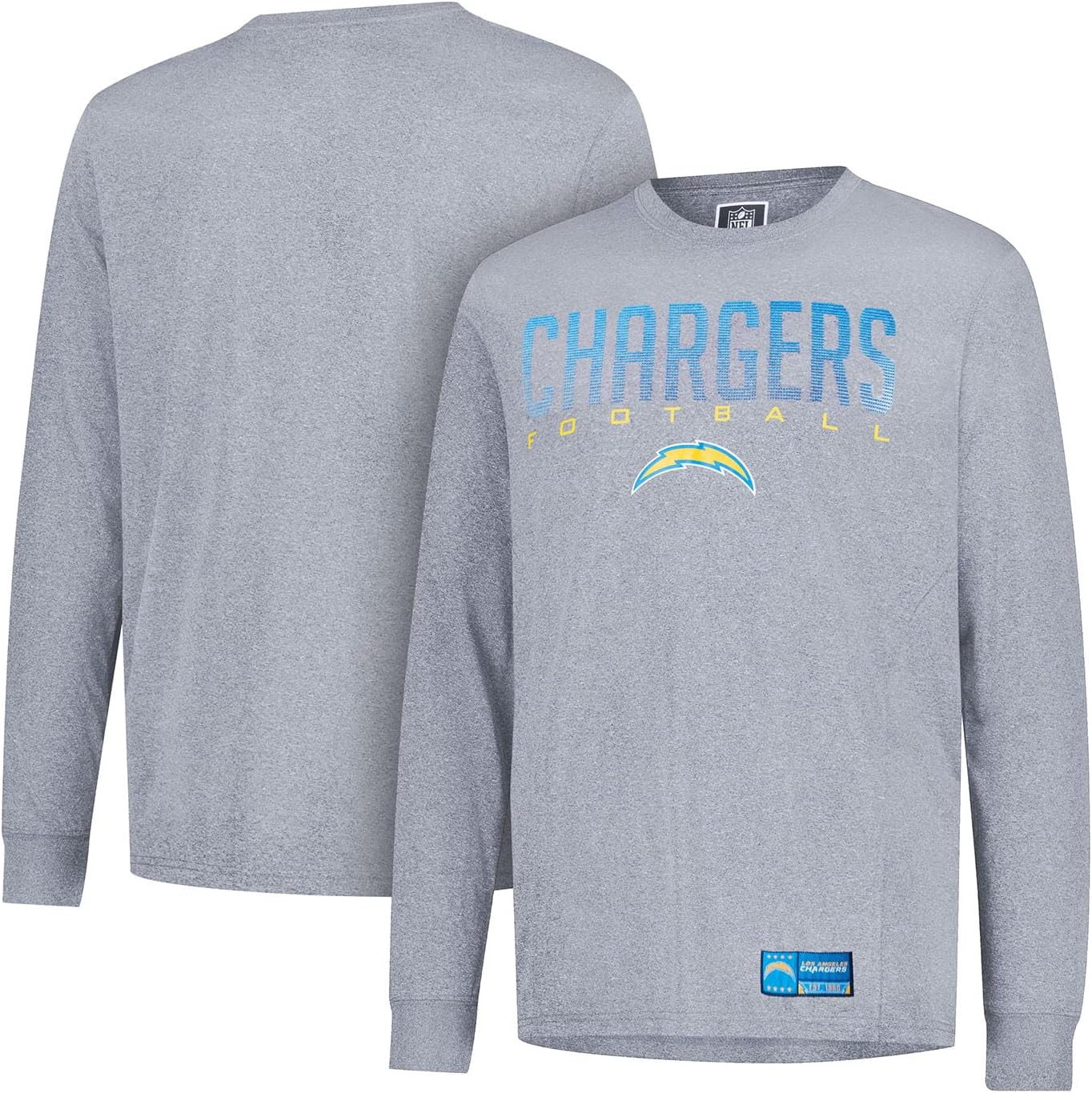 Ultra Game Men's NFL Official Super Soft Game Day Long Sleeve T-Shirt, Los Angeles Chargers|Los Angeles Chargers