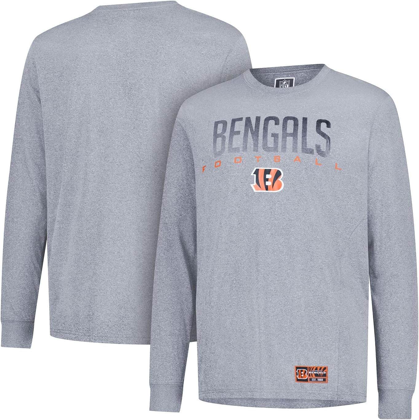 Ultra Game Men's NFL Official Super Soft Game Day Long Sleeve T-Shirt, Cincinnati Bengals|Cincinnati Bengals