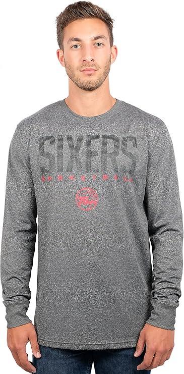 Ultra Game NBA Official Men’s Super Soft Game Day Long Sleeve T-Shirt - Unisex Philadelphia 76ers|Philadelphia 76ers