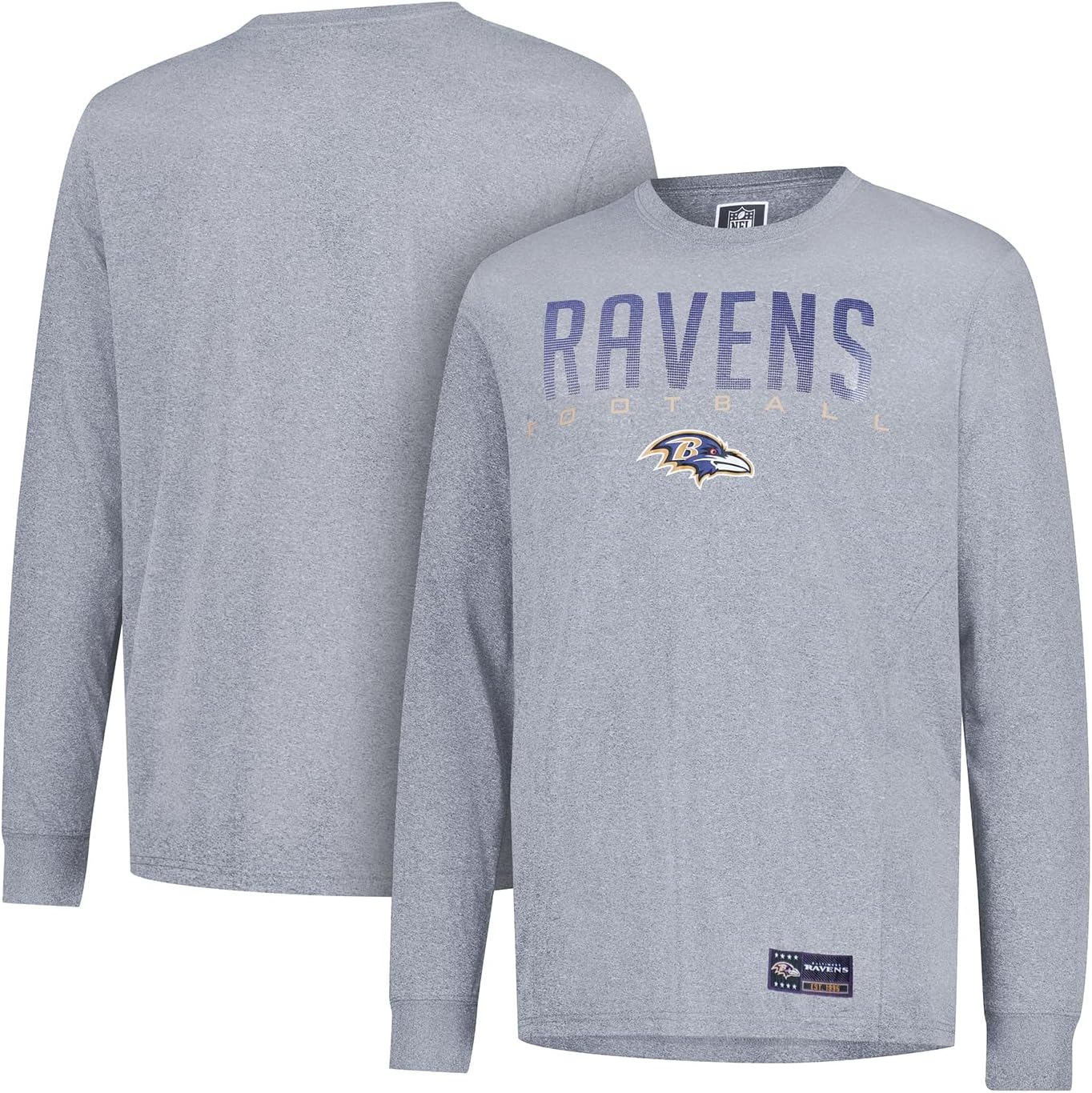 Ultra Game Men's NFL Official Super Soft Game Day Long Sleeve T-Shirt, Baltimore Ravens|Baltimore Ravens