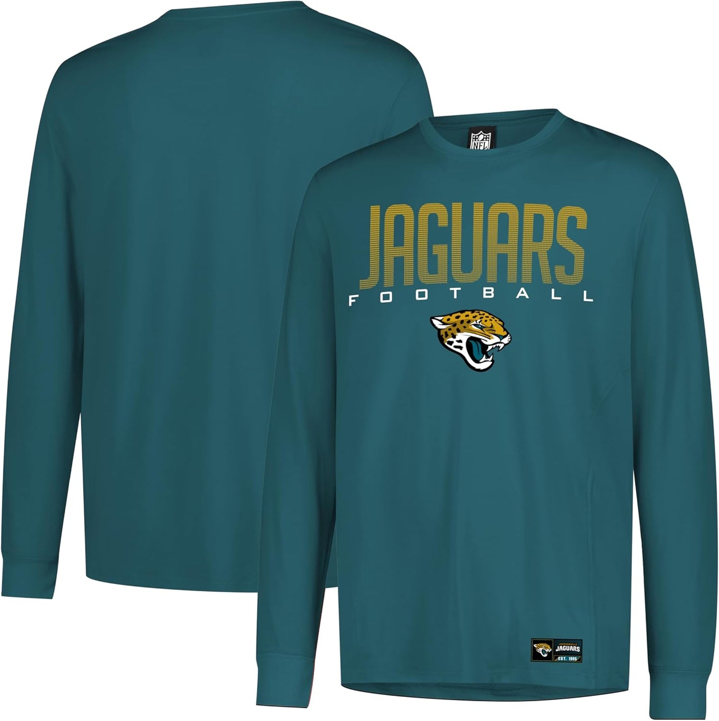 Ultra Game Men's NFL Official Super Soft Game Day Long Sleeve T-Shirt, Jacksonville Jaguars|Jacksonville Jaguars