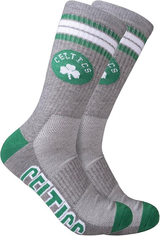 Ultra Game NBA Official Youth Athletic Cushioned Secure Fit Team Crew Socks, Boston Celtics, Assorted, Y9-11|Boston Celtics