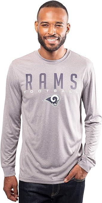 Ultra Game NFL Los Angeles Rams Mens Active Quick Dry Long Sleeve T-Shirt|Los Angeles Rams - UltraGameShop