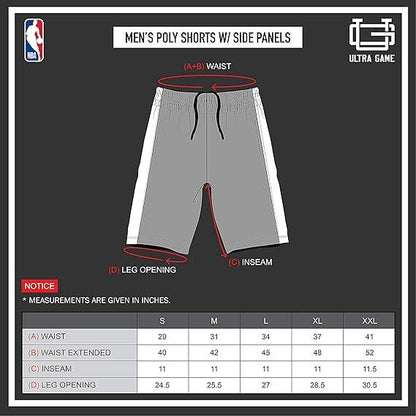 Ultra Game NBA San Antonio Spurs Men's Active Soft Workout Basketball Training Shorts| San Antonio Spurs - UltraGameShop