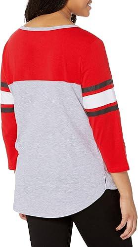 Ultra Game Portland Trail Blazers Women's Standard T Raglan Baseball 3/4 Long Sleeve Tee Shirt|Portland Trail Blazers - UltraGameShop