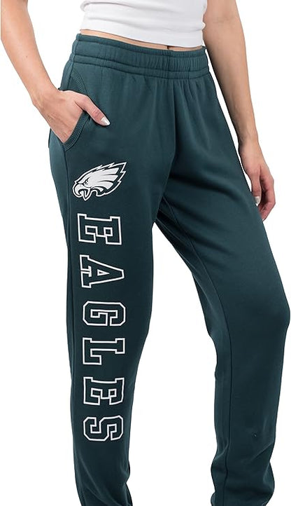 NFL Official Women's Super Soft Fleece Jogger Sweatpants|Philadelphia Eagles