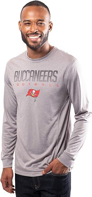 Ultra Game NFL Tampa Bay Buccaneers Mens Active Quick Dry Long Sleeve T-Shirt|Tampa Bay Buccaneers - UltraGameShop