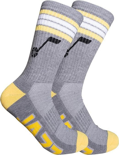 Ultra Game NBA Official Men’s Athletic Cushioned Secure Fit Team Crew Socks - 3 Pack - Unisex, Utah Jazz, Assorted, M6-12|Utah Jazz