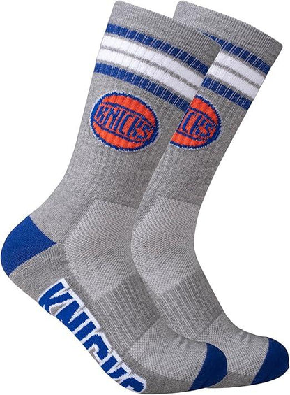 Ultra Game NBA Official Men’s Athletic Cushioned Secure Fit Team Crew Socks - 3 Pack - Unisex, New York Knicks, Assorted, M6-12|New York Knicks