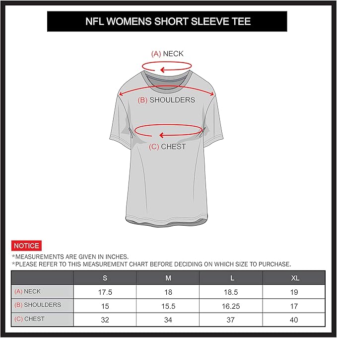 Ultra Game NFL Official Women's Distressed Graphics Super Soft Crew Neck T-Shirt, New York Giants, Team Color|New York Giants