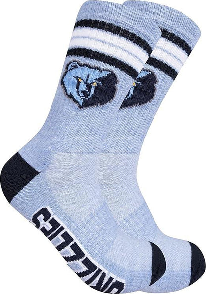 Ultra Game NBA Official Men’s Athletic Cushioned Secure Fit Team Crew Socks - 3 Pack - Unisex, Memphis Grizzlies, Assorted, M6-12|Memphis Grizzlies