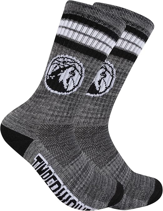 Ultra Game NBA Official Youth Athletic Cushioned Secure Fit Team Crew Socks, Minnesota Timberwolves, Assorted, Y9-11|Minnesota Timberwolves