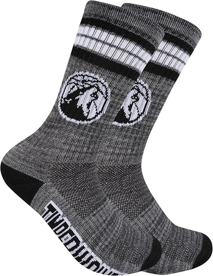 Ultra Game NBA Official Youth Athletic Cushioned Secure Fit Team Crew Socks, Minnesota Timberwolves, Assorted, Y9-11|Minnesota Timberwolves