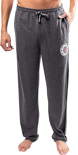 Ultra Game Men's NBA Official Sleepwear Super Soft Pajama Loungewear Pants, Los Angeles Clippers, Heather Charcoal 23|Los Angeles Clippers