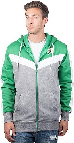 Ultra Game NBA Boston Celtics Men's Contrast Back Cut Full Zip Hoodie Sweatshirt|Boston Celtics - UltraGameShop