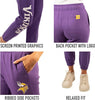 Ultra Game NFL Minnesota Vikings Womens Super Soft Fleece Jogger Sweatpants|Minnesota Vikings