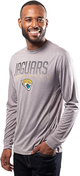 Ultra Game NFL Jacksonville Jaguars Mens Active Quick Dry Long Sleeve T-Shirt|Jacksonville Jaguars