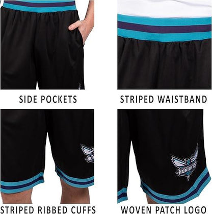 Ultra Game NBA Charlotte Hornets Men's Active Knit Basketball Training Shorts|Charlotte Hornets - UltraGameShop