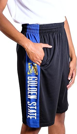 Ultra Game NBA Golden State Warriors Men's Active Soft Workout Basketball Training Shorts| Golden State Warriors - UltraGameShop