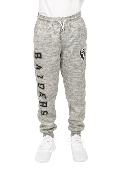 Ultra Game NFL Las Vegas Raiders Youth High Performance Moisture Wicking Fleece Jogger Sweatpants|Las Vegas Raiders - UltraGameShop