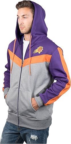 Ultra Game NBA Phoenix Suns Men's Contrast Back Cut Full Zip Hoodie Sweatshirt|Phoenix Suns - UltraGameShop