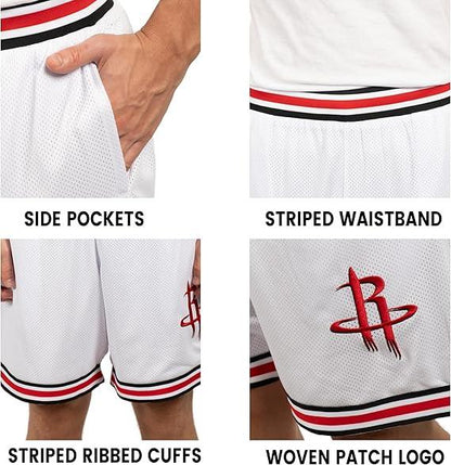 Ultra Game NBA Houston Rockets Official Men's Showtime Active Basketball Training Shorts|Houston Rockets - UltraGameShop