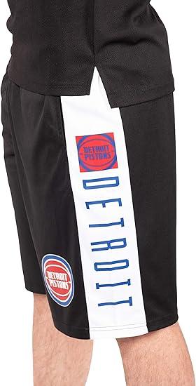 Ultra Game NBA Detroit Pistons Men's Active Soft Workout Basketball Training Shorts|Detroit Pistons - UltraGameShop