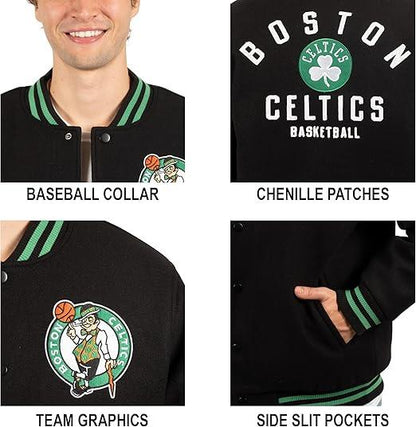 Ultra Game Men's Boston Celtics Game Time Varsity Jacket|Boston Celtics - UltraGameShop