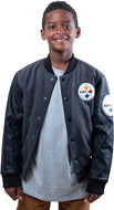 Ultra Game NFL Pittsburgh Steelers Youth Classic Varsity Coaches Jacket|Pittsburgh Steelers