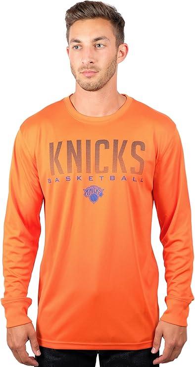 Ultra Game NBA New York Knicks Men's Super Soft Game Day Long Sleeve T-Shirt |New York Knicks - UltraGameShop