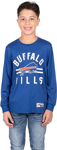 Ultra Game NFL Buffalo Bills Youth Super Soft Supreme Long Sleeve T-Shirt|Buffalo Bills