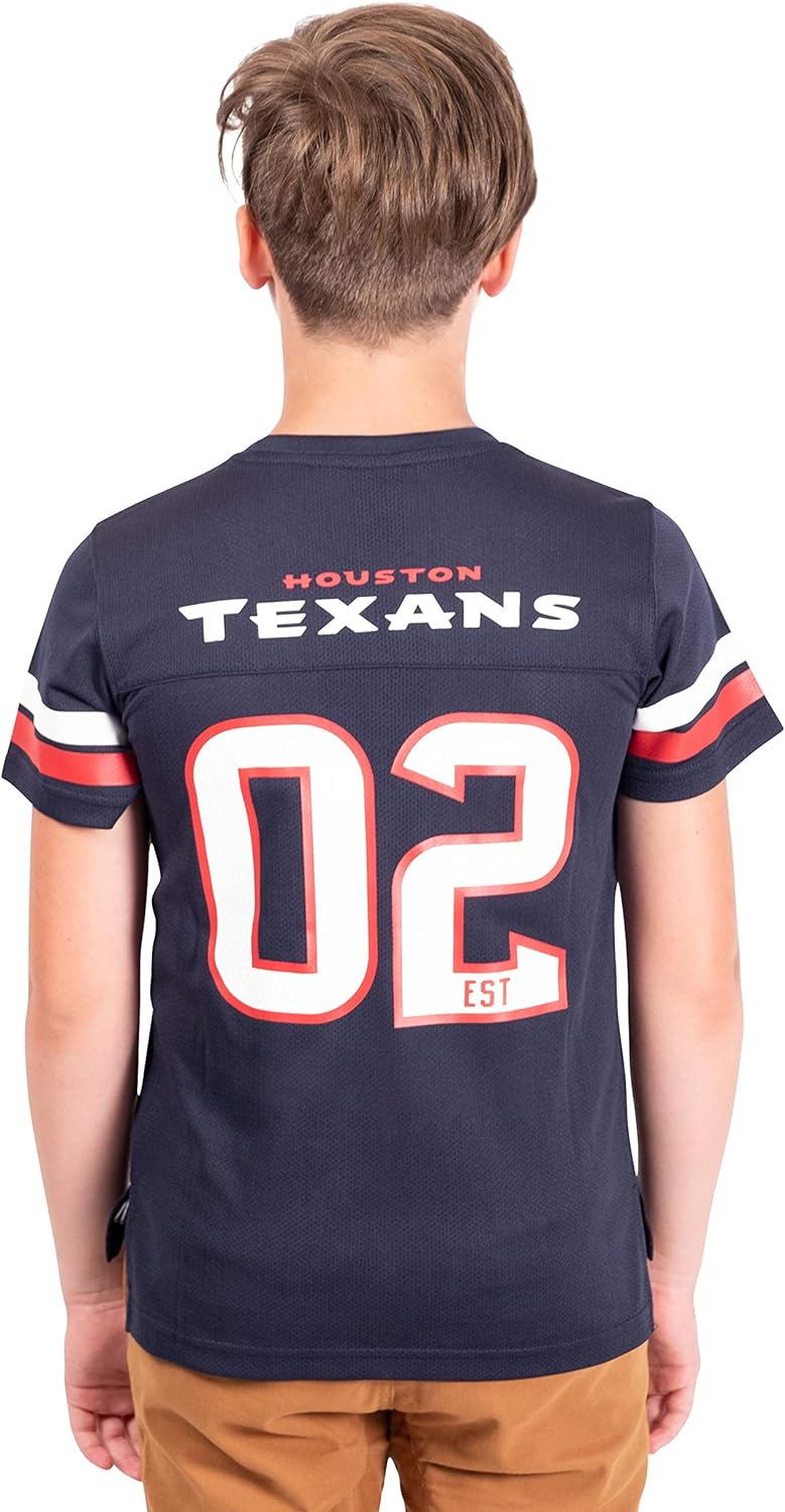 Ultra Game NFL Houston Texans Youth Soft Mesh Vintage Jersey T-Shirt|Houston Texans