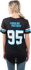 Ultra Game NFL Carolina Panthers Womens Soft Mesh Varsity Stripe T-Shirt|Carolina Panthers