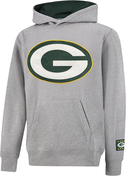 NFL Official Youth Super Soft Hoodie Sweatshirt Pullover - Warm Polyester Blend|Green Bay Packers