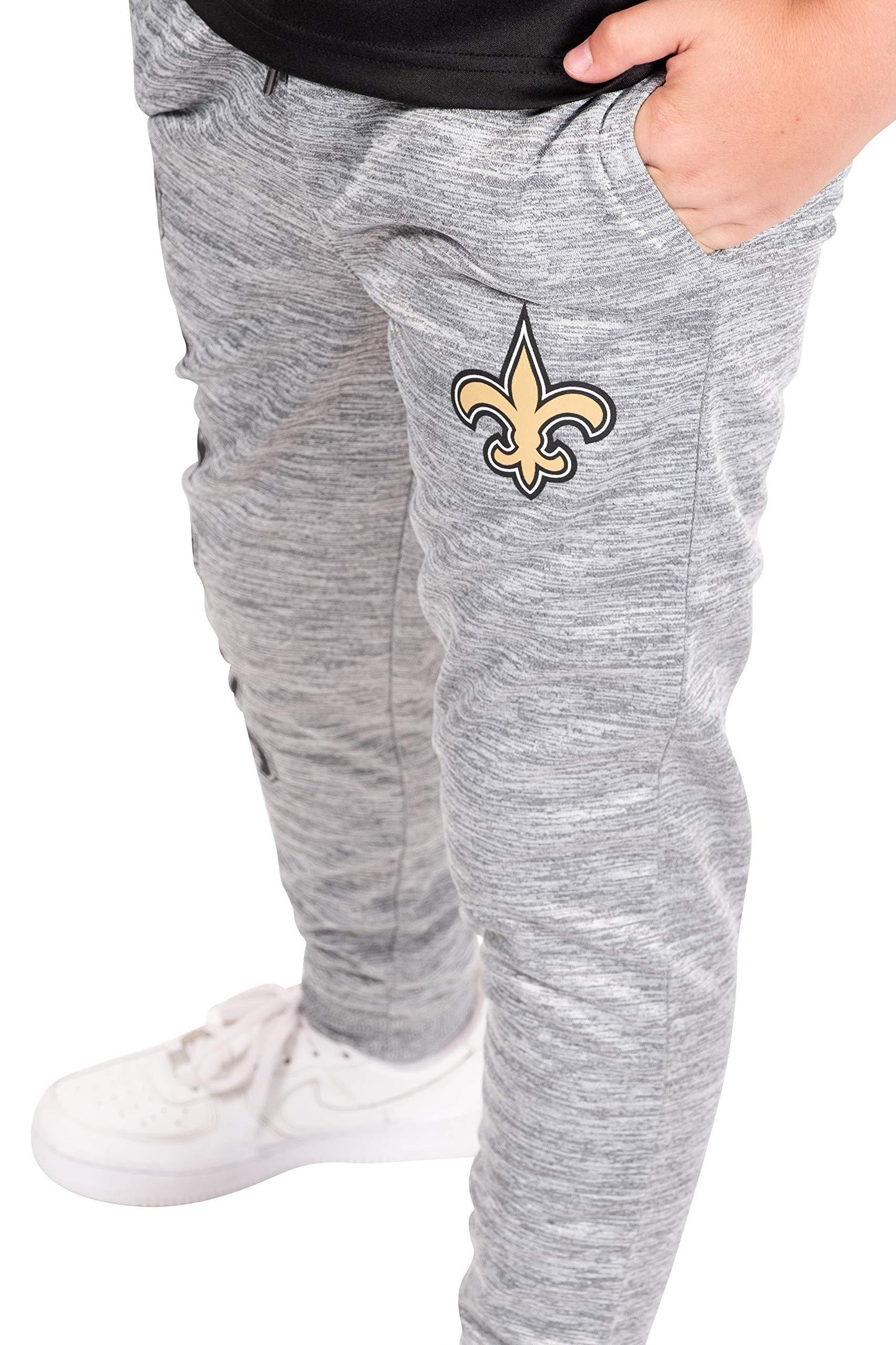 Ultra Game NFL New Orleans Saints Youth High Performance Moisture Wicking Fleece Jogger Sweatpants|New Orleans Saints - UltraGameShop