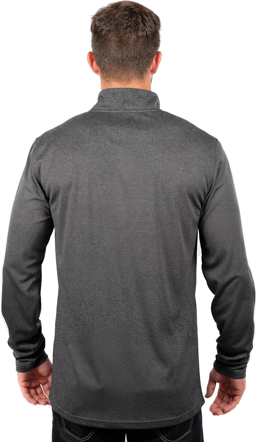 Ultra Game NBA Official Men‚Äôs Quarter Zip Long Sleeve Pullover T-Shirt - Unisex Milwaukee Bucks|Milwaukee Bucks