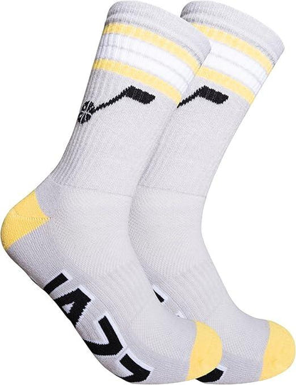 Ultra Game NBA Official Men’s Athletic Cushioned Secure Fit Team Crew Socks - 3 Pack - Unisex, Utah Jazz, Assorted, M6-12|Utah Jazz