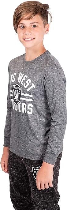 Ultra Game NFL Las Vegas Raiders Youth Super Soft Supreme Long Sleeve T-Shirt|Las Vegas Raiders - UltraGameShop