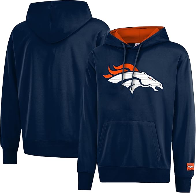 Ultra Game NFL Official Adults Unisex Super Soft Game Day Hoodie Sweatshirt, Denver Broncos, Team Color|Denver Broncos