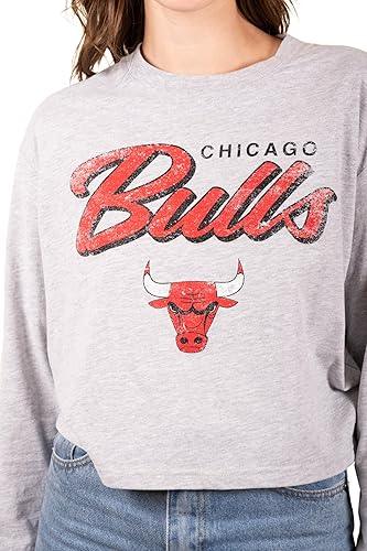 Ultra Game NBA Chicago Bulls Women's Super-Soft Crop Top Shirt|Chicago Bulls - UltraGameShop