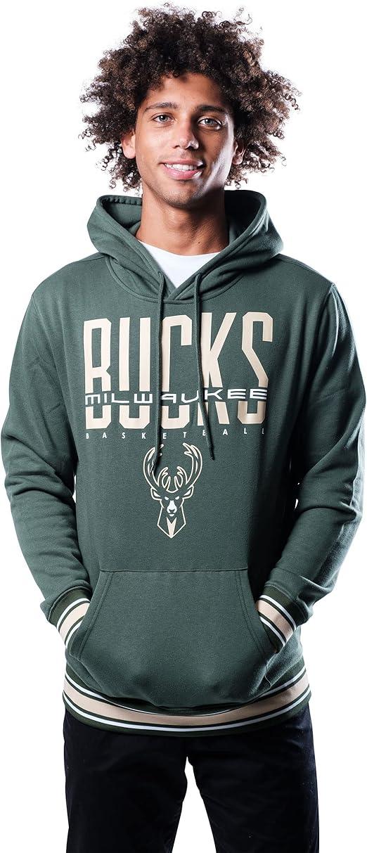 Ultra Game Men's NBA Milwaukee Bucks Focused Pullover Fleece Hoodie Sweatshirt|Milwaukee Bucks - UltraGameShop