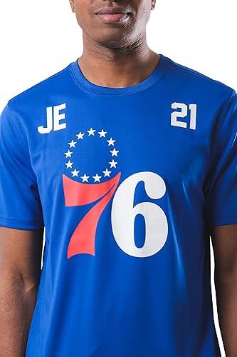 Ultra Game NBA Philadelphia 76ers - Joel Embiid Men's Players Quick Dry Active T-Shirt|Philadelphia 76ers - Joel Embiid - UltraGameShop