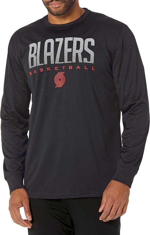 Ultra Game NBA Portland Trail Blazers Men's Super Soft Game Day Long Sleeve T-Shirt |Portland Trail Blazers - UltraGameShop