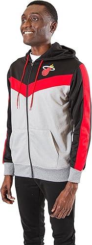 Ultra Game NBA Portland Trail Blazers Men's Contrast Back Cut Full Zip Hoodie Sweatshirt|Portland Trail Blazers - UltraGameShop