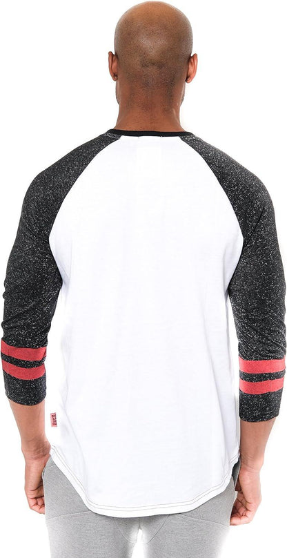 Ultra Game NFL Mens Super Soft Raglan Baseball Long Sleeve T-Shirt| Tampa Bay Buccaneers - UltraGameShop