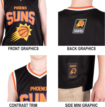 Ultra Game NBA Phoenix Suns Boys Sleeveless Mesh Tank Top Muscle T-Shirt|Phoenix Suns - UltraGameShop