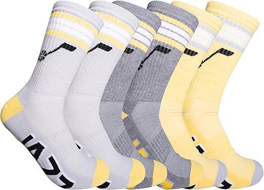 Ultra Game NBA Men's Utah Jazz Cushioned Secure Fit Team Crew Socks - 3 Pack| Utah Jazz - UltraGameShop