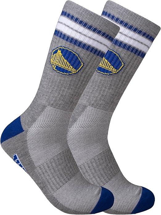 Ultra Game NBA Official Youth Athletic Cushioned Secure Fit Team Crew Socks, Golden State Warriors, Assorted, Y9-11|Golden State Warriors