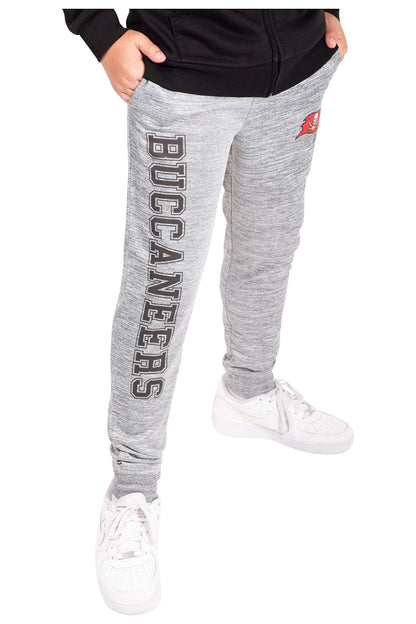 Ultra Game NFL Tampa Bay Buccaneers Youth High Performance Moisture Wicking Fleece Jogger Sweatpants|Tampa Bay Buccaneers - UltraGameShop